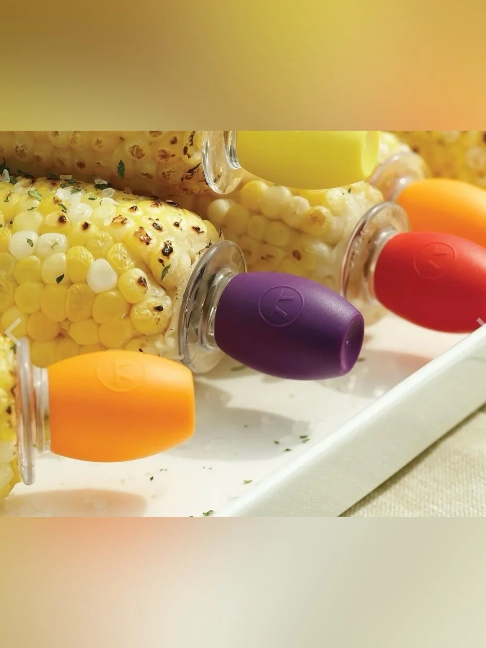 NEW!!! Outset Multicolored Screw-in Corn Holders (Set of 8)-NWT